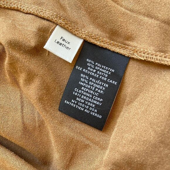 NWT Grace Faux Suede Button Down Shirt‎ Tan Long Sleeve Collared Size XS - Picture 7 of 8